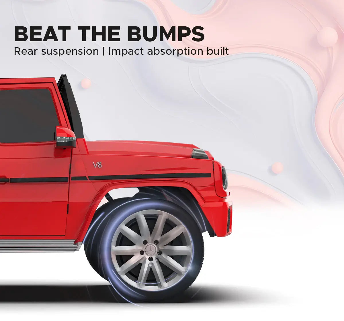 Formula Fun Mercedes Benz G-Wagon Ride-On Car, Red, 3Y+
