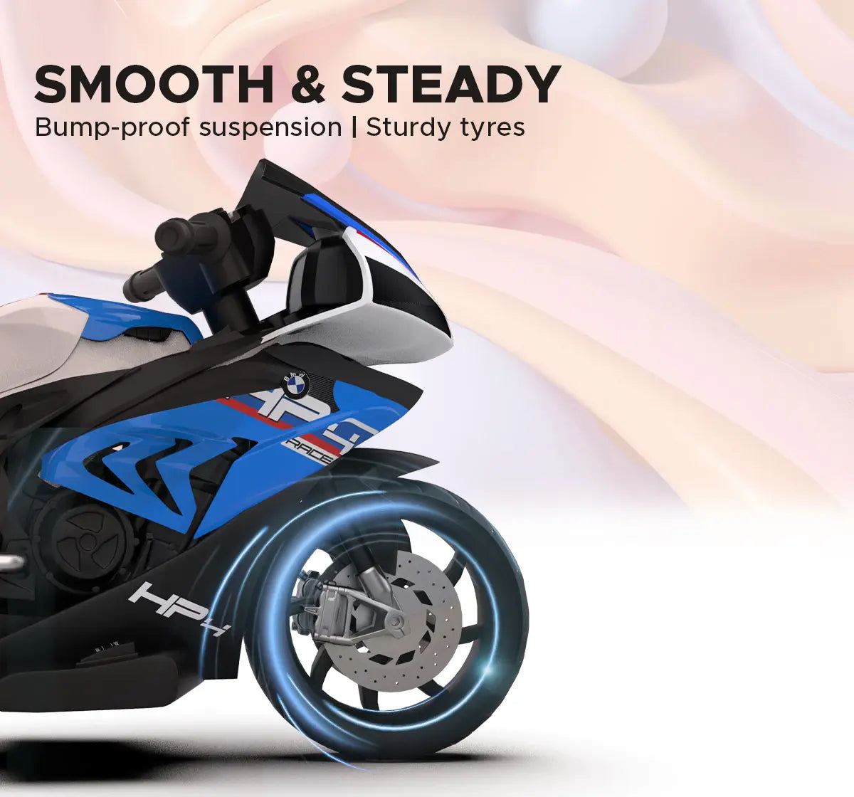 Formula Fun BMW HP4 Ride-On Bike, Blue, 3Y+