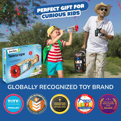 Telescope Toy for Kids Age 8-9-10-11-12-13-14 Years Old | Measure Height & Distance | Birthday Gift for Boys & Girls | DIY Science Toys for Kids 8-14 Year| STEM Kit