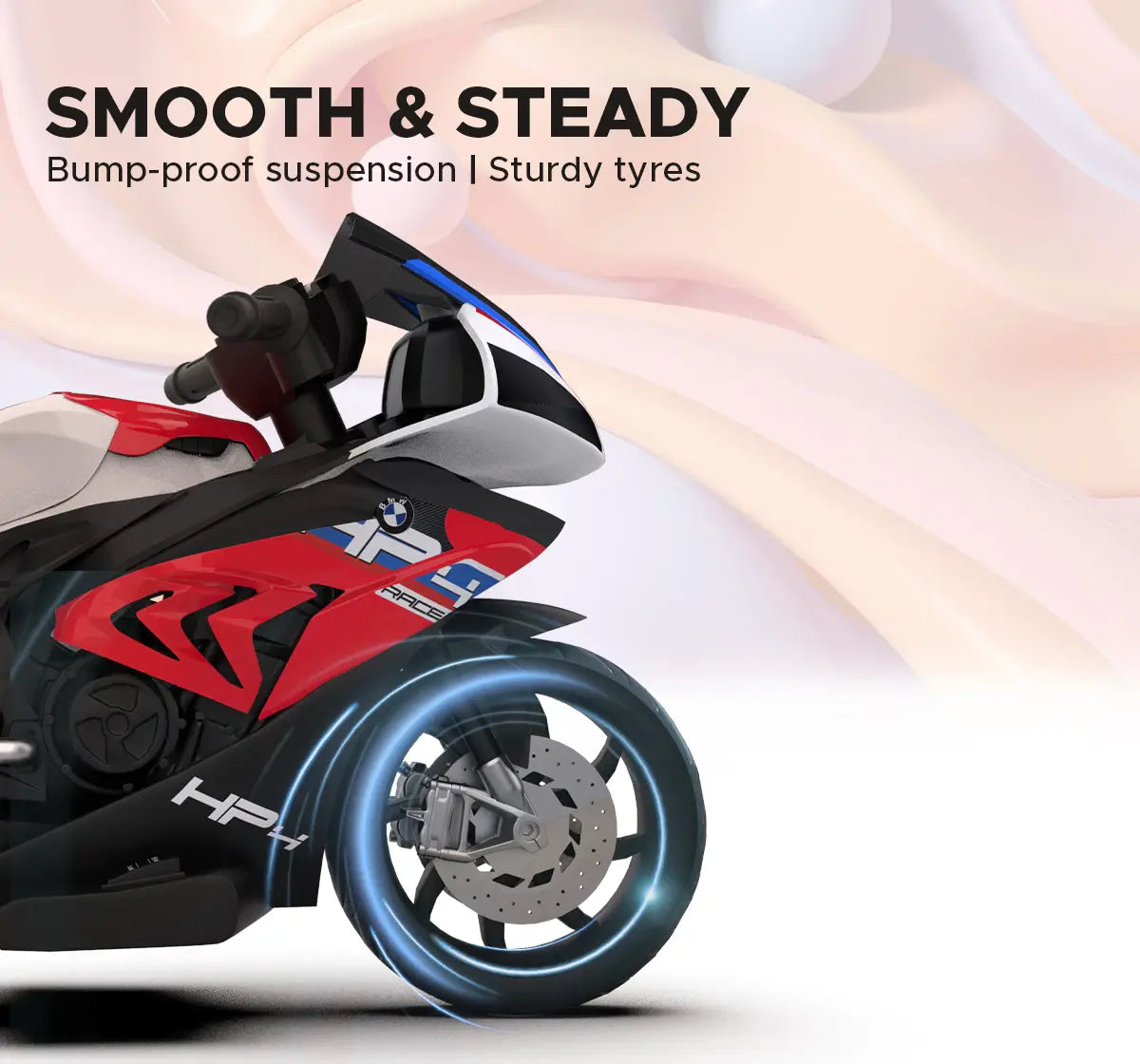 Formula Fun BMW HP4 Ride-On Bike, Red, 3Y+