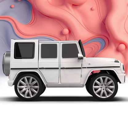 Formula Fun Mercedes Benz G-Wagon Ride-On Car, White, 3Y+