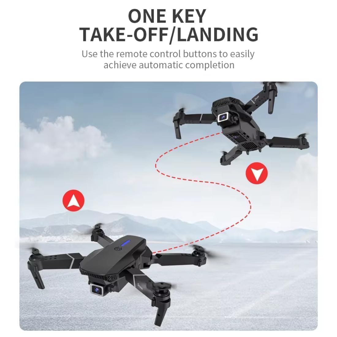Combo of 2 Drones with Camera for Kids & Adults in 4K, Brushless Motor Drone for Kids Beginners, FPV Foldable RC Drone with 2 Batteries, 45 Mins Long Flight Time, Beyond-Range Loss Alert