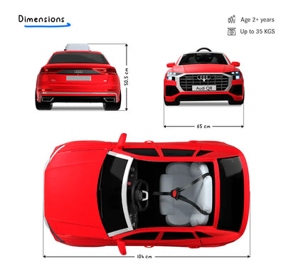 Formula Fun AUDI Q8 TOY CAR (Red), 3Y+