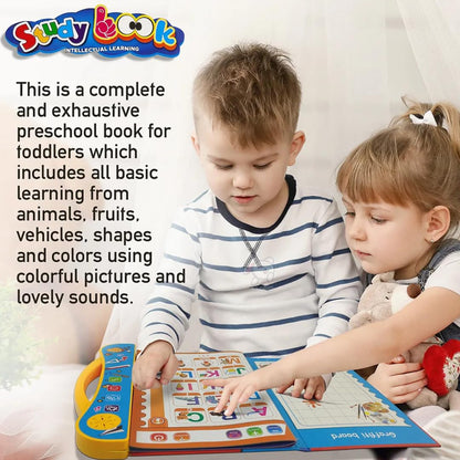 Intelligence Book Sound Book Learning Cards for Children,English Letters & Words Language_Skills Learning Book,Fun Educational Toys. Activities with Numbers, Shapes Learning Book for Toddlers