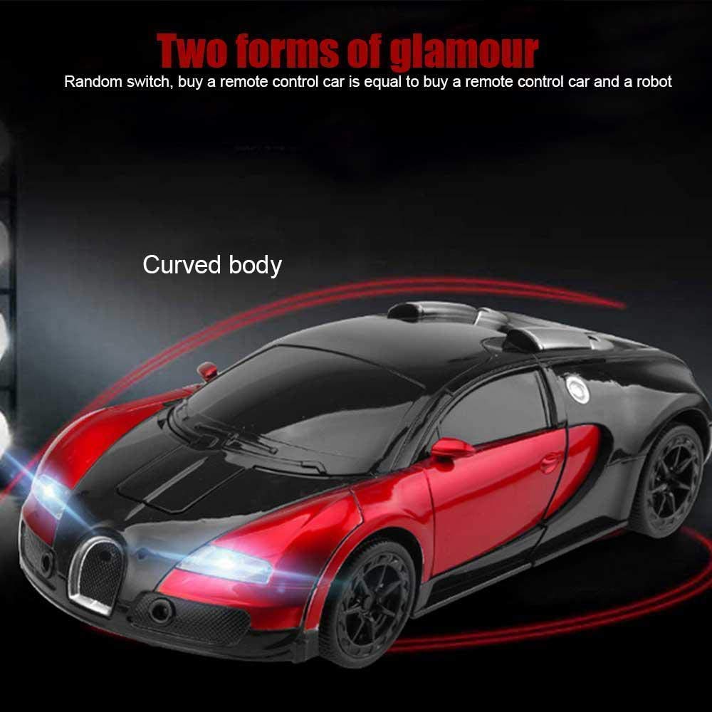 Plastic Battery Operated Converting Car to Robot, Robot to Car Automatically,Robot Toy, with Light and Sound for Kids Indoor and Outdoor 3 Year, Pack of 1
