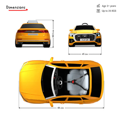 Formula Fun AUDI Q8 TOY CAR (Orange), 3Y+