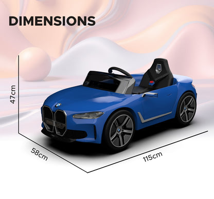 Formula Fun BMW i4 Ride-On Car, Blue, 3Y+