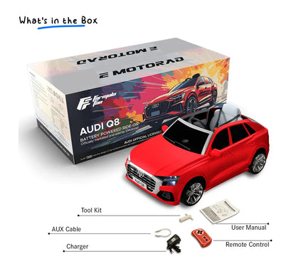 Formula Fun AUDI Q8 TOY CAR (Red), 3Y+