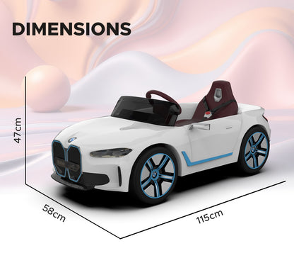 Formula Fun BMW i4 Ride-On Car, White, 3Y+