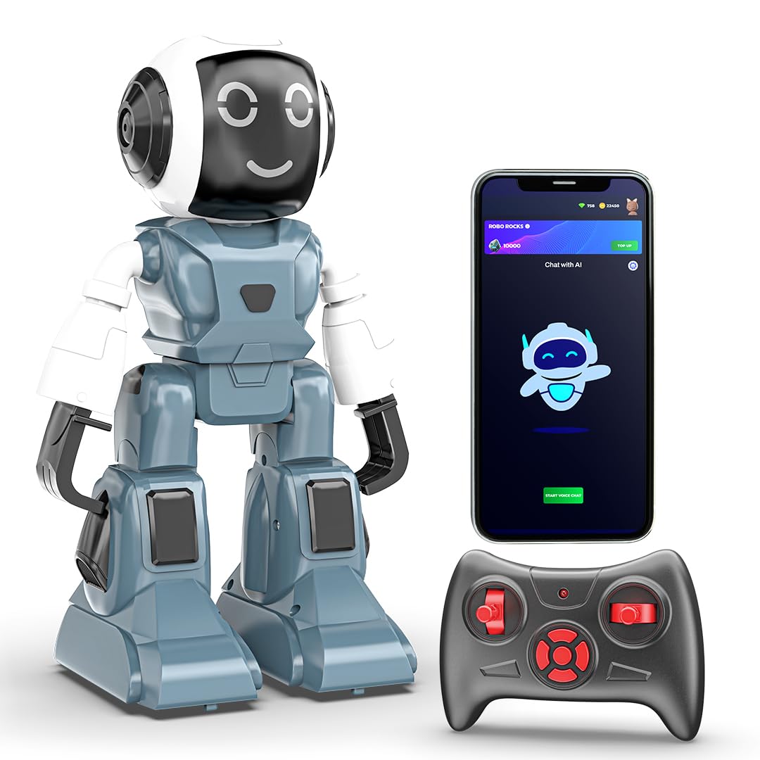 Smart Interactive Chat-GPT AI Robot Toy for Kids | AR Games & in-Built Bluetooth Speaker | Remote & App Controlled