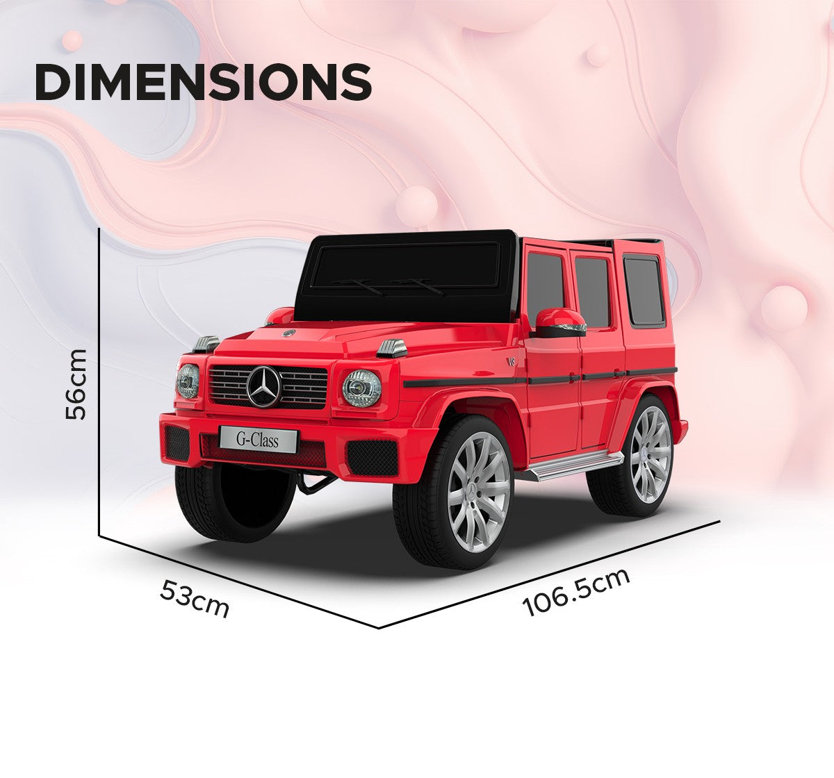 Formula Fun Mercedes Benz G-Wagon Ride-On Car, Red, 3Y+