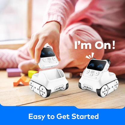 Makeblock Codey Rocky Smart Robot, Stem Educational, Entry-Level Programming Toys for 6Yrs+ Kids to Know Ai & Iot, Available On MacBook, Chromebook, Windows and Compatible with Lego