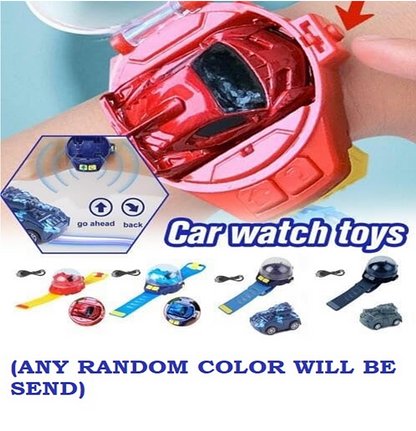 Mini Rechargeble Watch Car Launcher LED Light Racing Cars Games Interactive Toys for Kids