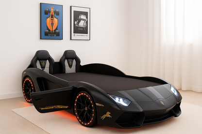 Black Race Car Bed