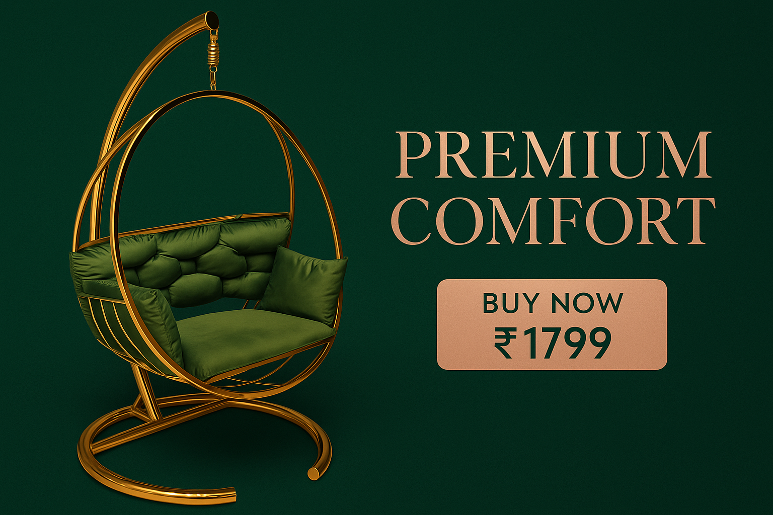 Emerald green and rose gold banner