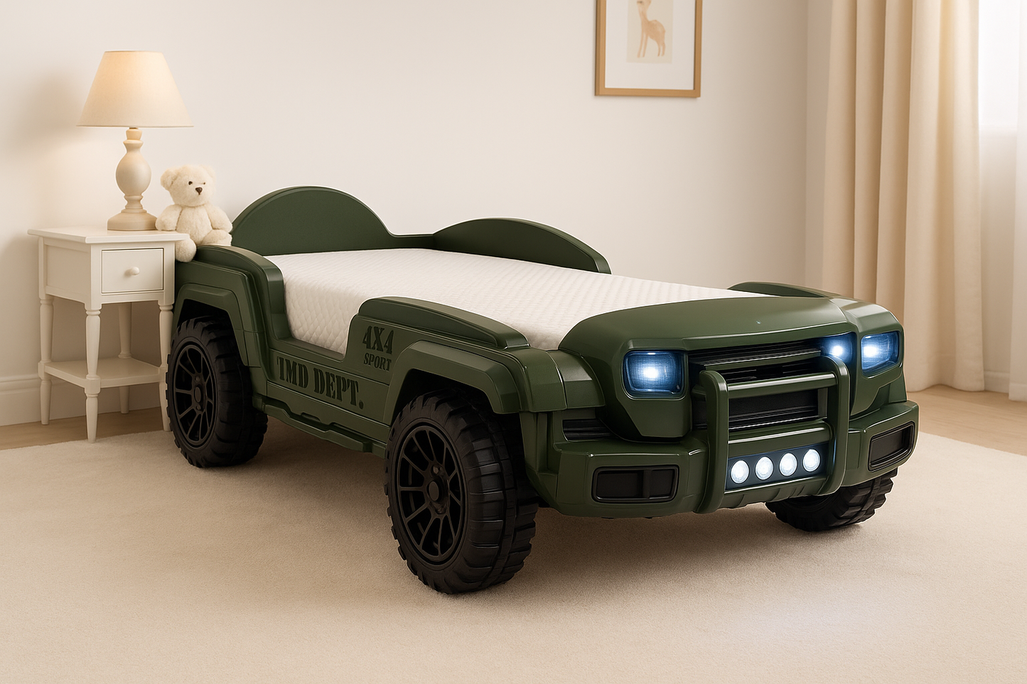 Professional luxury truck bed shot