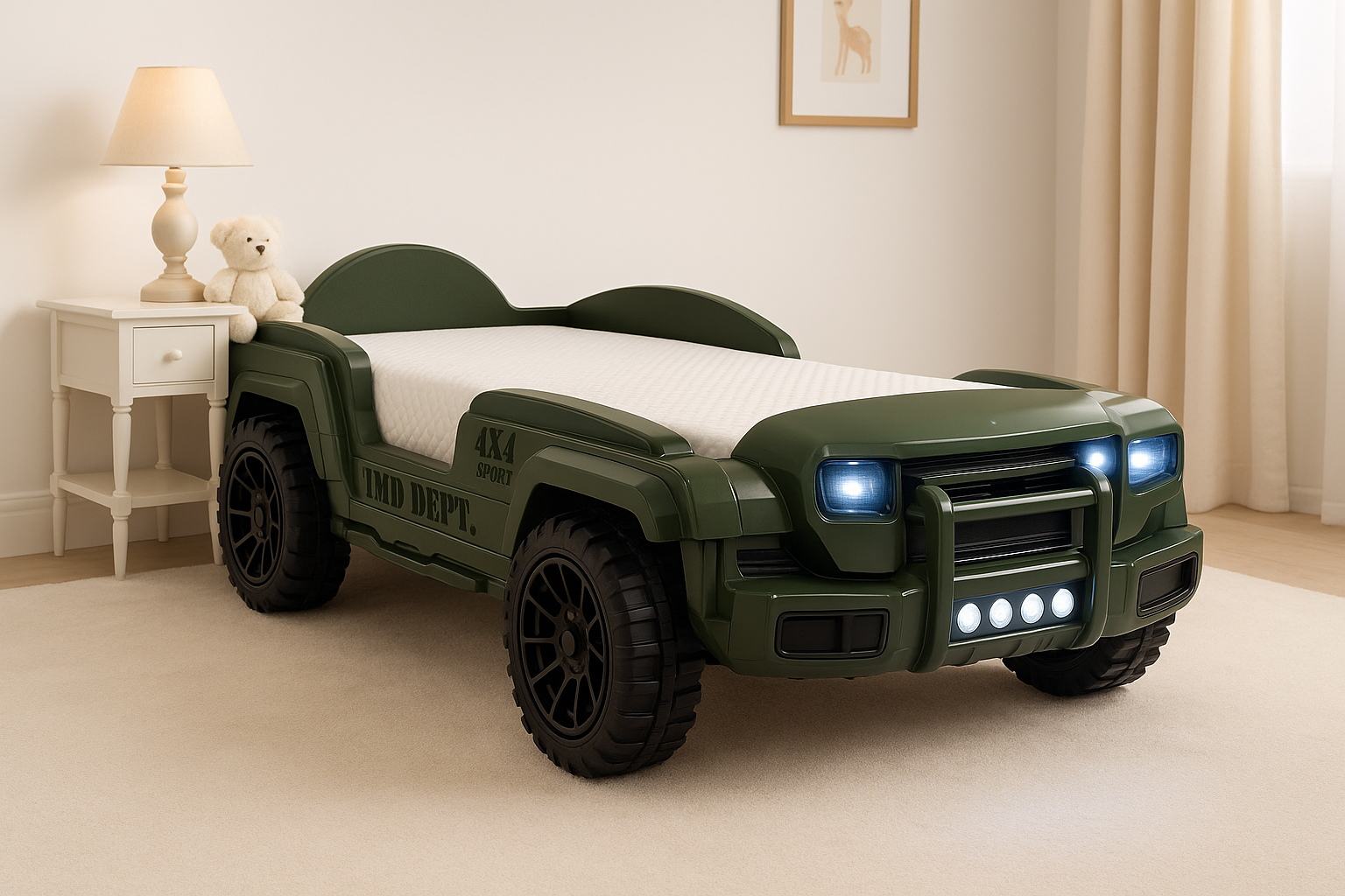 Professional luxury truck bed shot