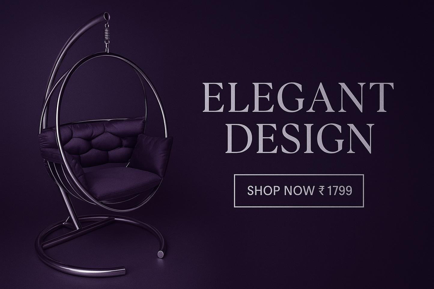 Purple and silver banner