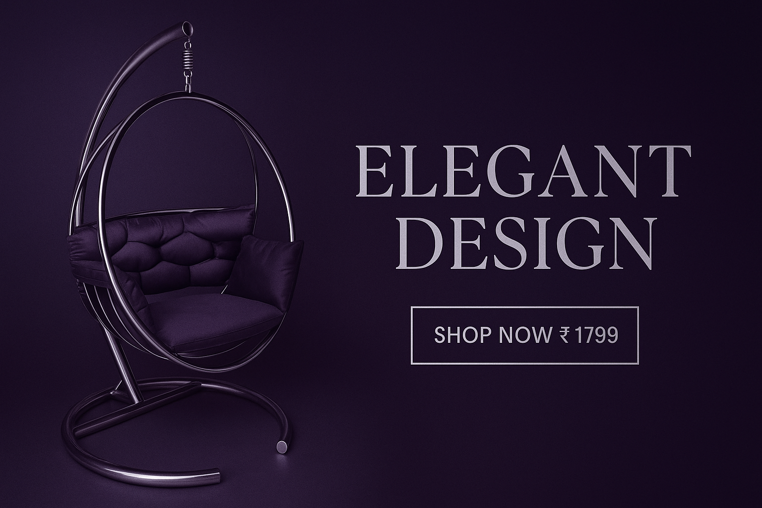 Purple and silver banner